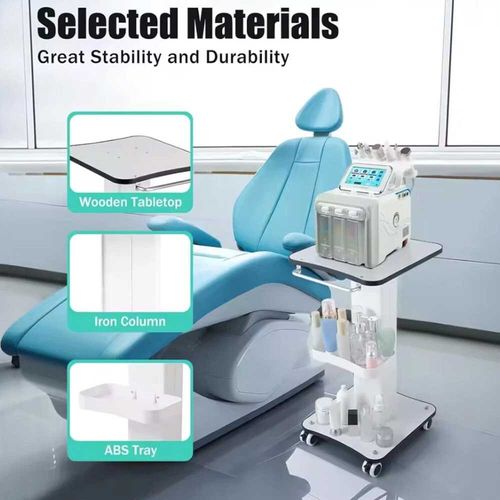 Beauty Salon Trolley On Wheels SPA Machine Storage Trolley Rolling Cart White,UK — image 7