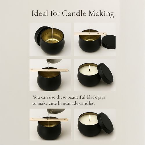 15–24 Pack Clear Candle Jars 7oz–4oz with Bamboo Lids Thick Glass Empty Candle — image 4