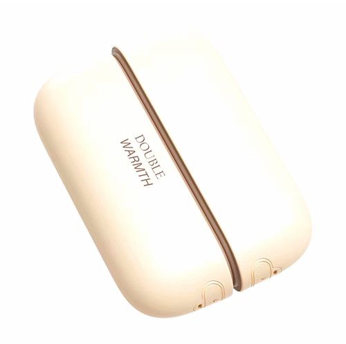 Double Warmth Rechargeable Electric Hand Warmer White 60°C 8hr Camping