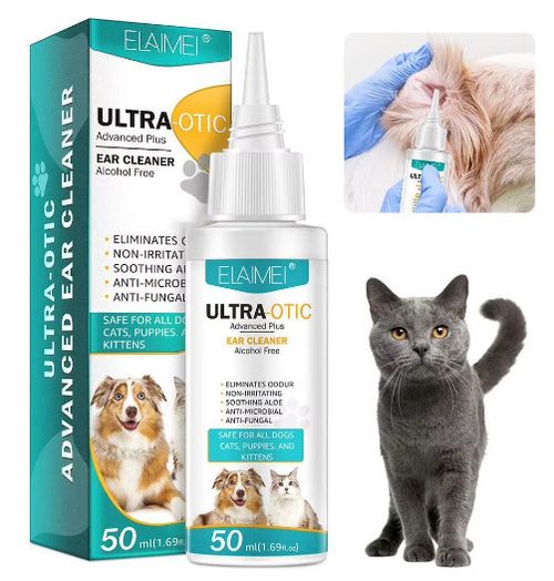 Ear Drops Dogs Cats Pets Treat Ear Wax Scratching Odours UK Stock-50ml — image 6
