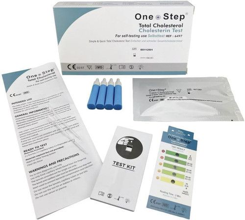 One Step 2 X Total Cholesterol Test Kits, Home Cholesterol Test Kit UK