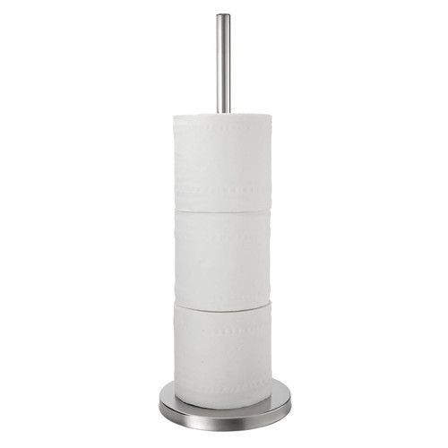 Toilet Roll Holder Freestanding Stainless Steel 4 Roll Bathroom Storage Habitat