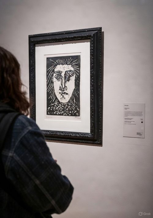 Pablo Picasso Original linocut hand signed and printed from an original block — image 3