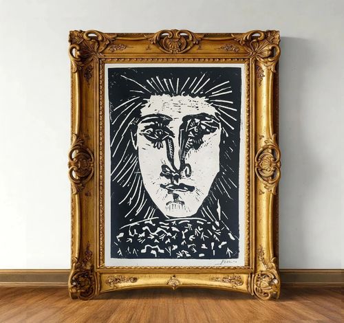 Pablo Picasso Original linocut hand signed and printed from an original block — image 1
