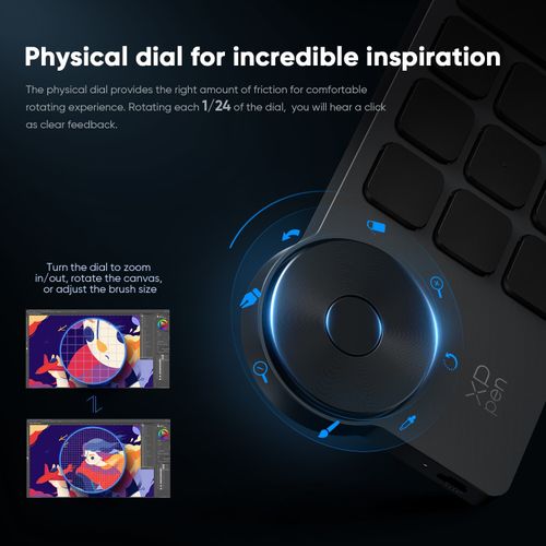 XPPen ACK05 Wireless Shortcut Remote with Dial & 40 Express Keys Bluetooth 5.0 — image 5