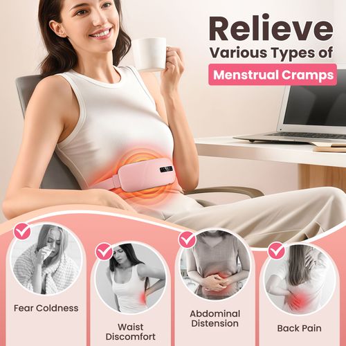 Electric Heating Menstrual Heat Pad Massage Belt For Period Pain Relief Cramps — image 5