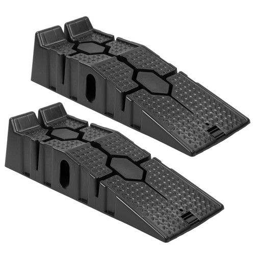 KCT 2 PACK PLASTIC CAR MAINTENANCE RAMP 2 TON CAPACITY ANTI SLIP HEAVY DUTY SET