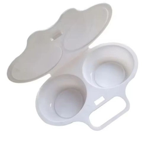 Microwave Egg Poacher Kitchen Steam Maker Cooker 2 Eggs Poach Breakfast Kitchen.