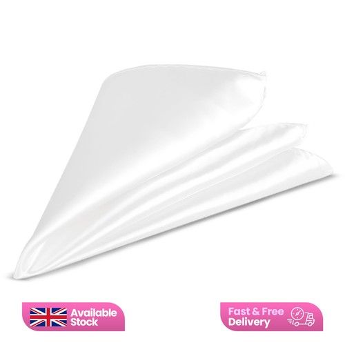 23cm Plain Satin Pocket Square Silk Hanky Handkerchief Mens for Wedding Suit