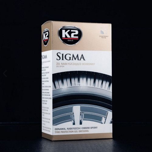 K2 Sigma Tyre Dressing 500ml + Applicator – Wet Look Car Tyre Shine Cleaner NEW