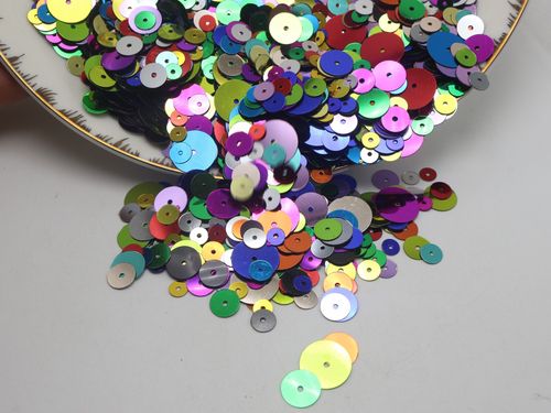 3500pcs Assorted Size 5-12mm Flat Round loose sequins Paillettes sewing Wedding — image 4