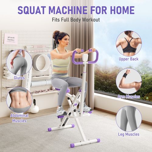 LCD Deep Squat Assist Trainer Machine Exercise Training for Home Gym Workout — image 6