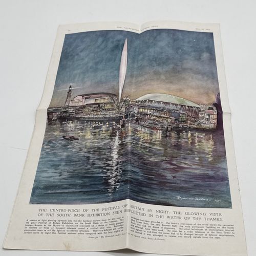 1951 London illustrated News Festival of Britain South Bank Exhibition Map  — image 4