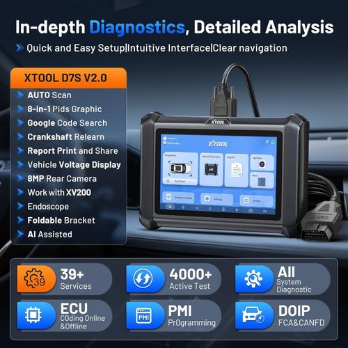 XTOOL D7S All System Diagnostic Tool OBD2 Scanner Bidirectional Scan ECU Coding — image 4