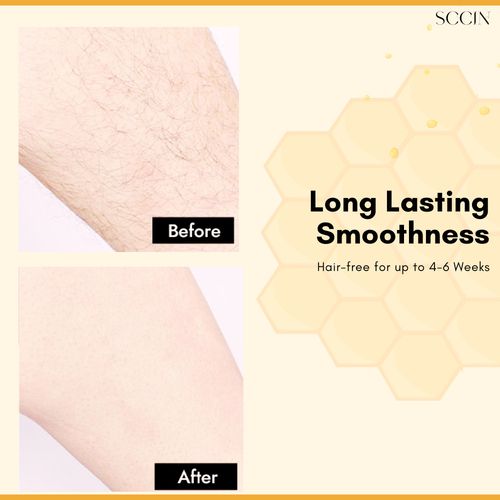 Hair Removal Soft Wax Kit 300g/Microwavable/20 Strips & 4 Spatulas,Face,Body Wax — image 5