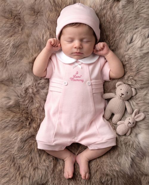 Premature Baby Girl Romper Suit Hat Tiny Early Prem PINK — image 3