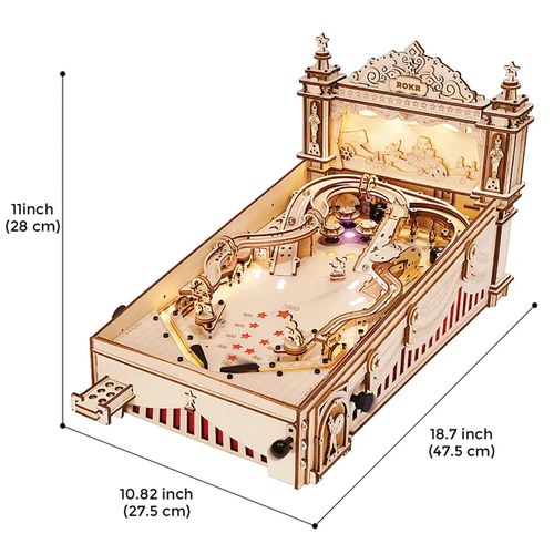 Rokr Amusement Park Series Building Kits Wooden Puzzle Pinball Machine for Gifts — image 3