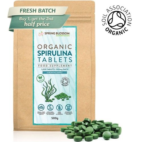 500G 100% ORGANIC SPIRULINA (1,000 x 500MG) TABLETS IMMUNE BOOSTER MULTIVITAMIN