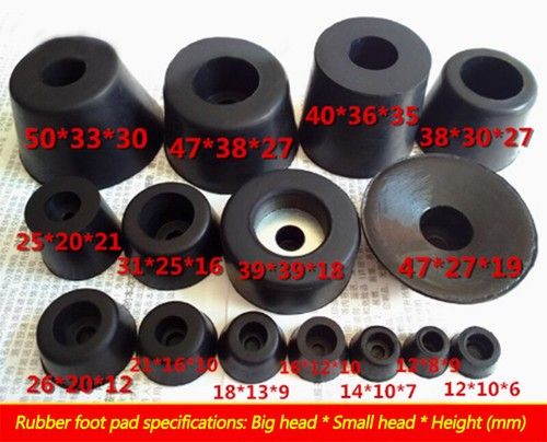 Black Round Rubber Feet Small & Large For Speaker Cabinets Flight Case Amplifier