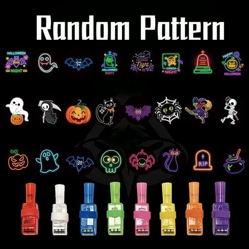 10Pcs Halloween Finger Lights LED Projector Rings Kids Party Favor Trick Treat — image 7