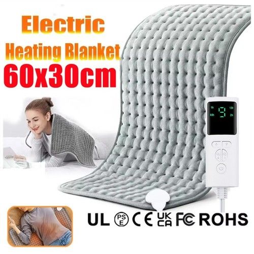 9 Levels Heating Pad Electric Heat Pad for Back Neck Shoulder Belly Pain Relief.