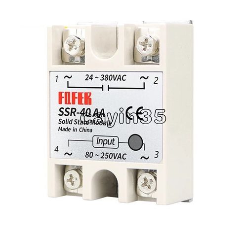 1PCS SSR-40AA 40A Solid State Relay Module 80-250V AC / 24-380V AC — image 1
