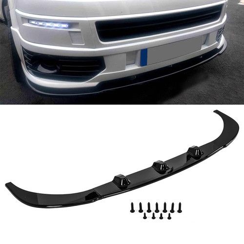 GLOSS BLACK FRONT BUMPER SPLITTER LIP For VW Transporter T5 T5.1 Sportline 10-14