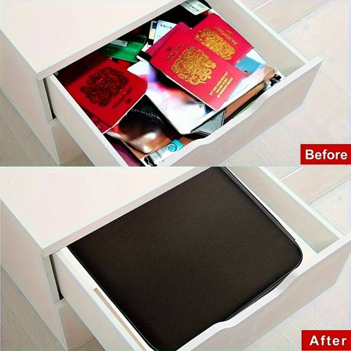 Fireproof Waterproof Document Box with Lock Expandable File Storage Box — image 5