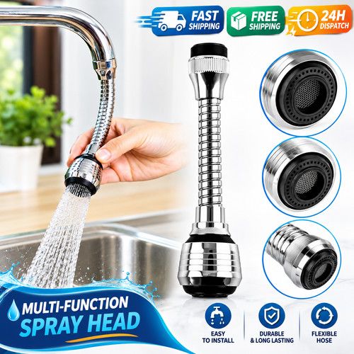 Kitchen Sink Faucet Extension Nozzle Sprayer Extender Head 360° Rotatable