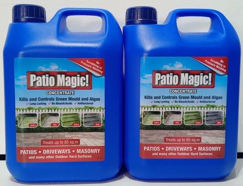 Patio Magic Concentrate Cleaner For Patios Driveways Masonry 5 Litres 2 x 2.5L