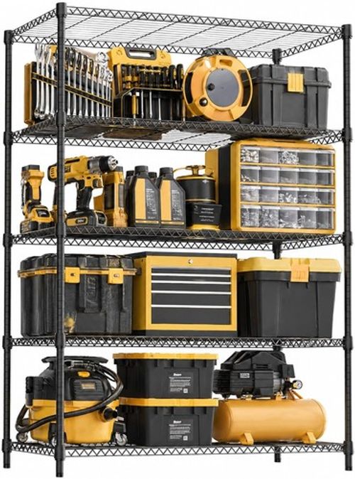 MZG Storage Rack Tool Shelf Heavy Duty Shelves Garage Shelving Wire Adjustable