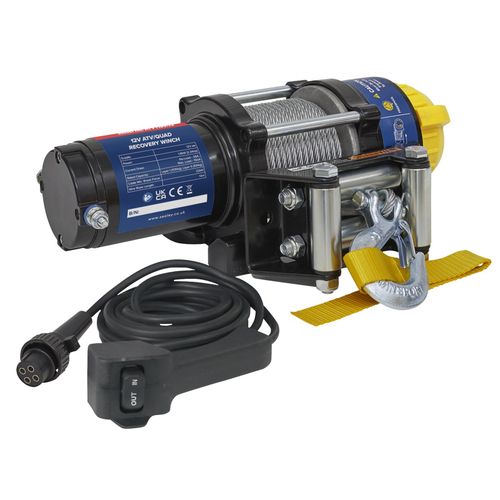 Sealey ATV/Quad Recovery Winch 1135kg Line Pull 12V Winches Electric DIY Tools — image 1