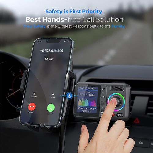 Car FM Wireless Bluetooth Transmitter MP3 Player USB Fast Charger Adapter Tool — image 11