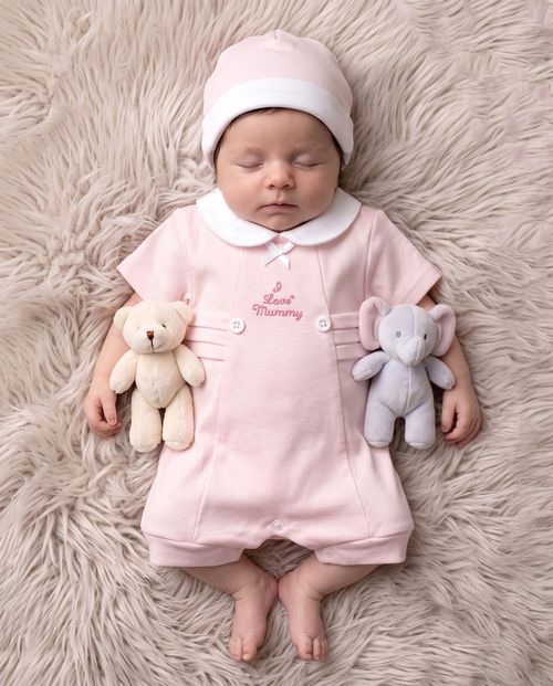 Premature Baby Girl Romper Suit Hat Tiny Early Prem PINK — image 5