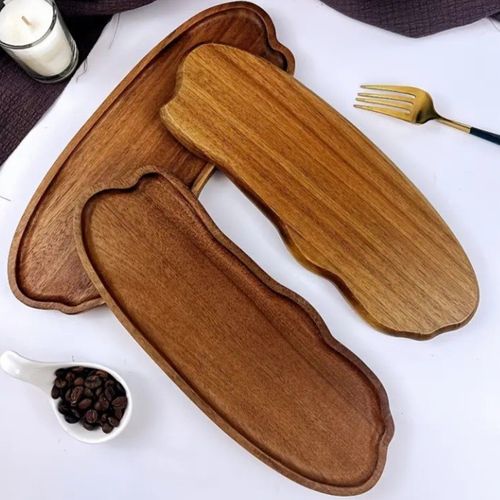 Acacia Wood Multi Use Serving Tray Home Decor Cloud Shape — image 11