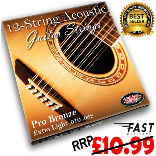12 STRING Acoustic Guitar Strings Extra Light Bronze Pack RRP 11.99 - ADAGIO PRO — image 2