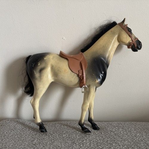 Vintage Pedigree Sindy Dapple Grey Horse Saddle Bridle 1980s Doll Accessory
