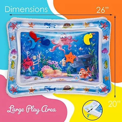 Baby Water Play Mat Inflatable Infant Toddler Kid Floor Fun Tummy Fill up Large — image 5