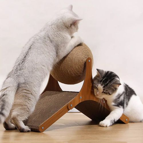 2 in 1 Interactive Cat Toy Cat Sisal Scratching Ball Kitten Cat Scratcher Toy  — image 6