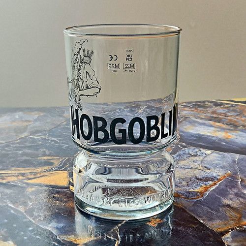 Hobgoblin Ale/Bitter Pint Beer Glass Tumbler with Goblin Graphic