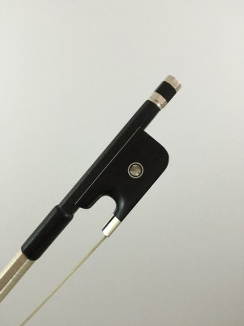 CARBON FIBER VIOLA BOW, TOP QUALITY, REAL HORSE HAIR EBONY FROG, SHIPS FROM U.K.