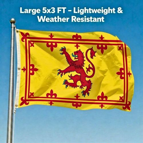 Large Scotland Rampant Lion Flag Rugby Football World Cup Scottish Fan Support — image 2