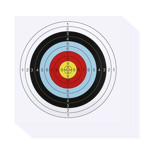 30 Pack Archery Target Paper 16 Inch Standard Full Ring Bow Arrow Target Face