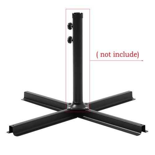 Garden Parasol Cross Base Stand Heavy Duty Patio Garden Umbrella Stand Holder