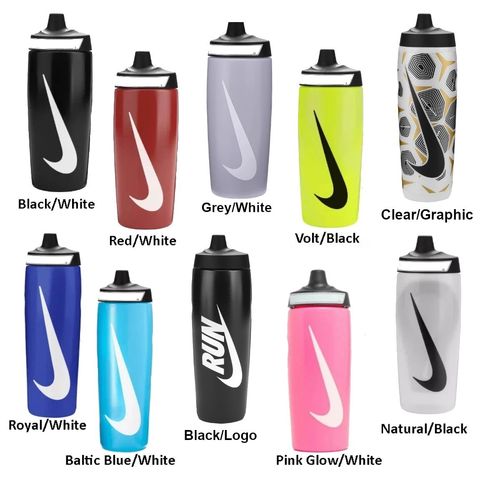 NIKE WATER BOTTLE GYM SPORTS FOOTBALL DRINKS GRIP SQUEEZE NON LEAK BPA REFUEL — image 2