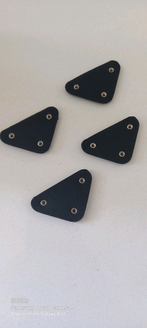 4 x Prada Logo Triangle Black and Silver Button Pendant clothing emblem — image 4