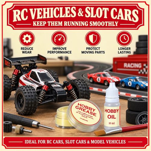 Hobby Grease and Oil Set - Lubrication Kit - For Model Railway, RC Vehicles, etc — image 6