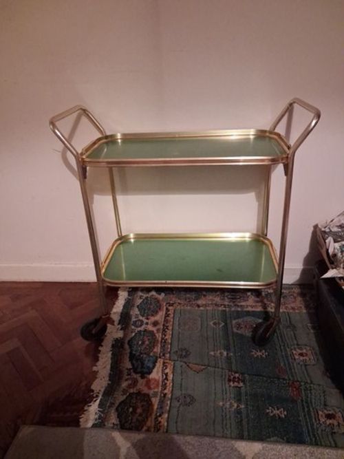 1970’s Retro Hostess Drinks Cocktail Tea Trolley 2 Tier Please See Pics For Size