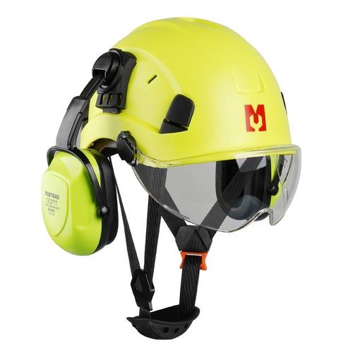 Mustbau Chainsaw Safety Helmet Forestry Hard Hat With Visor Goggles and Ear muff