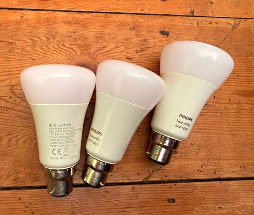 3x Philips Hue White & Colour ambiance LED Smart Bulb B22 bayonet — image 2